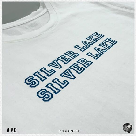 A.P.C. SILVER LAKE T-SHIRT IN WHITE 2017 CAPSULE L.A. RARE MISPRINT UNISEX - Picture 4 of 12